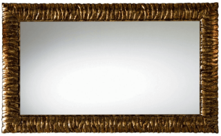 Зеркало Cezares 120x75 Noce/Foglia oro CAVALLI 1200x30x750